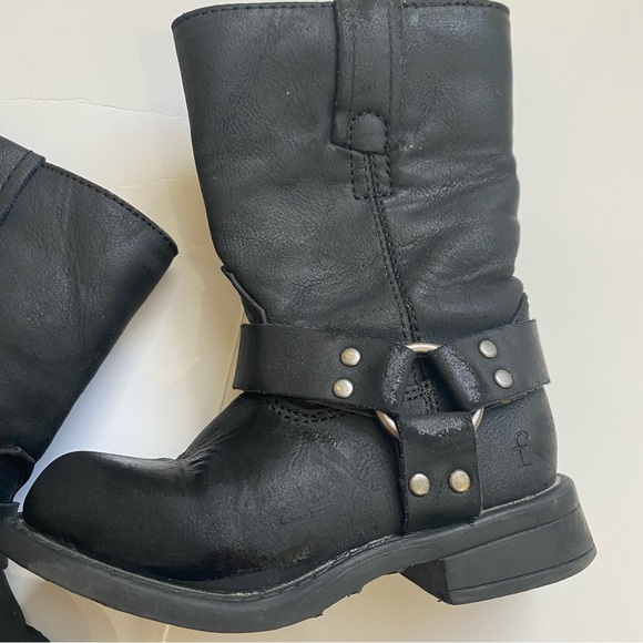 Frye & Co harness rivet black toddler riding boots EUC faux leather - Picture 6 of 10
